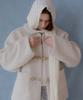 LETTER FROM MOON Pnine Shearling Buckle Jacket (Ivory)