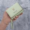 Women's small wallet leather new hand change bag two-in-one zipper three-fold card bag integrated storage bag