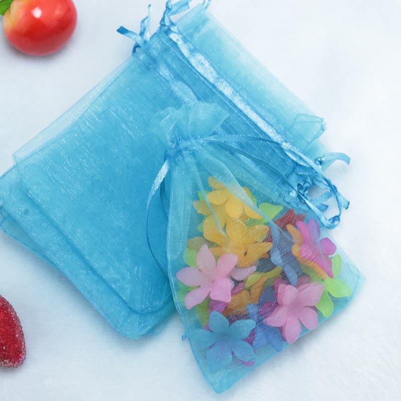 10pcs (9 Size) Gift Bag Jewelry Packaging Organza Bag Pouche Jewelry Packing Bag Birthday Party Decor Wedding Christmas Supplies