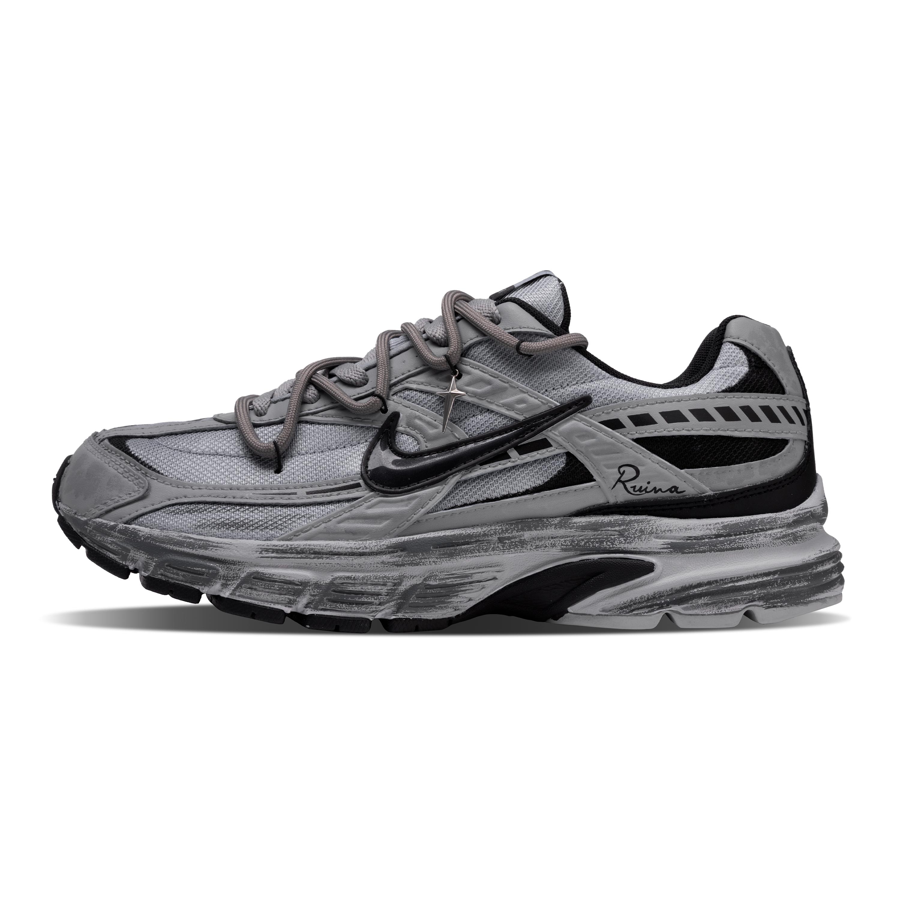 

Nike Initiator Slip Resistant Low top Running Shoes Men s Gray 394055-100(Team692-) 41
