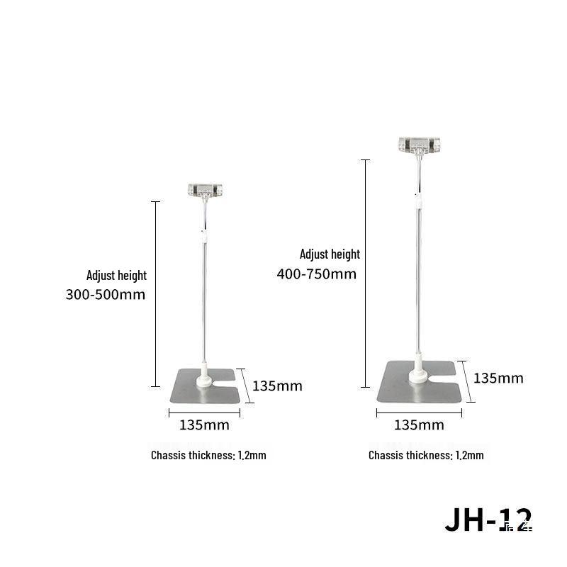 Retractable A4 Sign & Poster Floor Display Stand with Price Clip Shelf