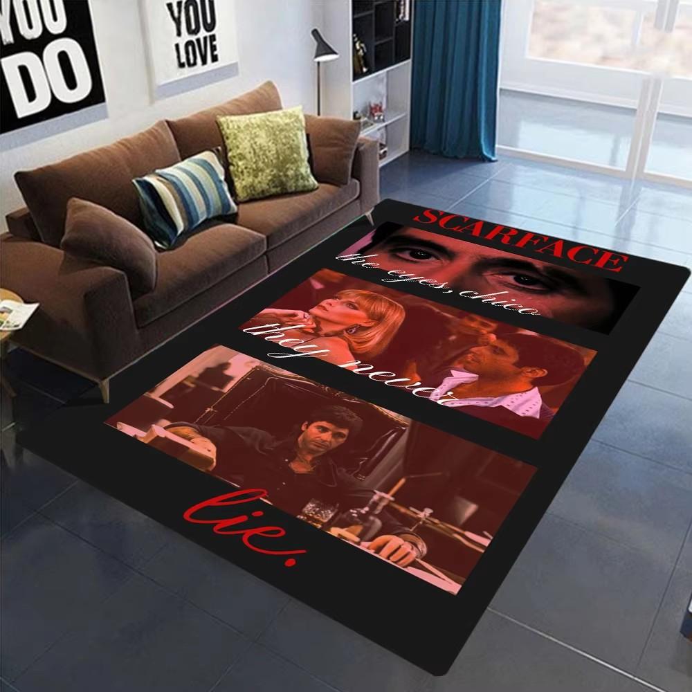 

Retro S-Scarface Themed NonSlip Carpet for Living Room Sofa Decor Modern Rug Floor Mat for Men Bedroom Durable Area Rugs 40x60cm