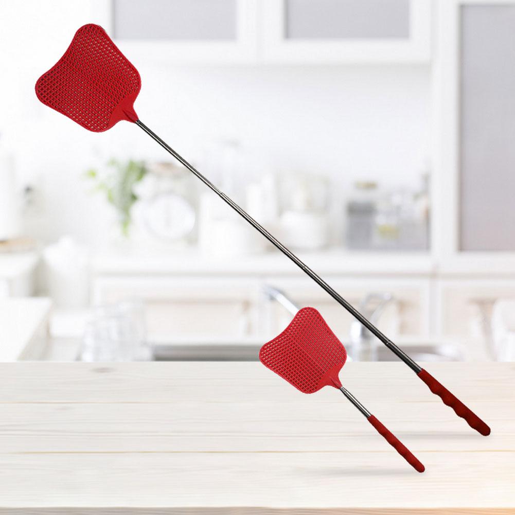 2Pcs Telescopic Fly Swatters with Anti-Slip Handle Extendable Fly Swatters Manual Bugs Killer Tools for Classroom Use