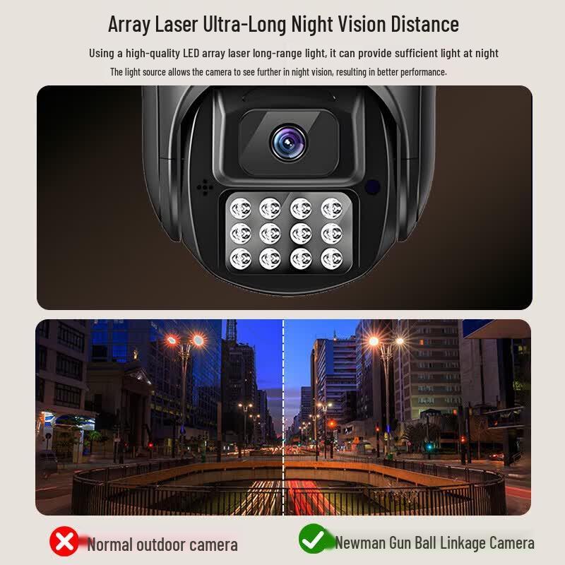 Newsmy Outdoor AI PTZ 4K Wi-Fi Security Camera