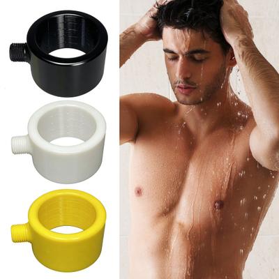 Men Shower Nozzle Powerful Supercharging Hydromassage Standard Thread Interface Fits Most Pipes 360-Degree Ring Water Spray Spiral Nozzle