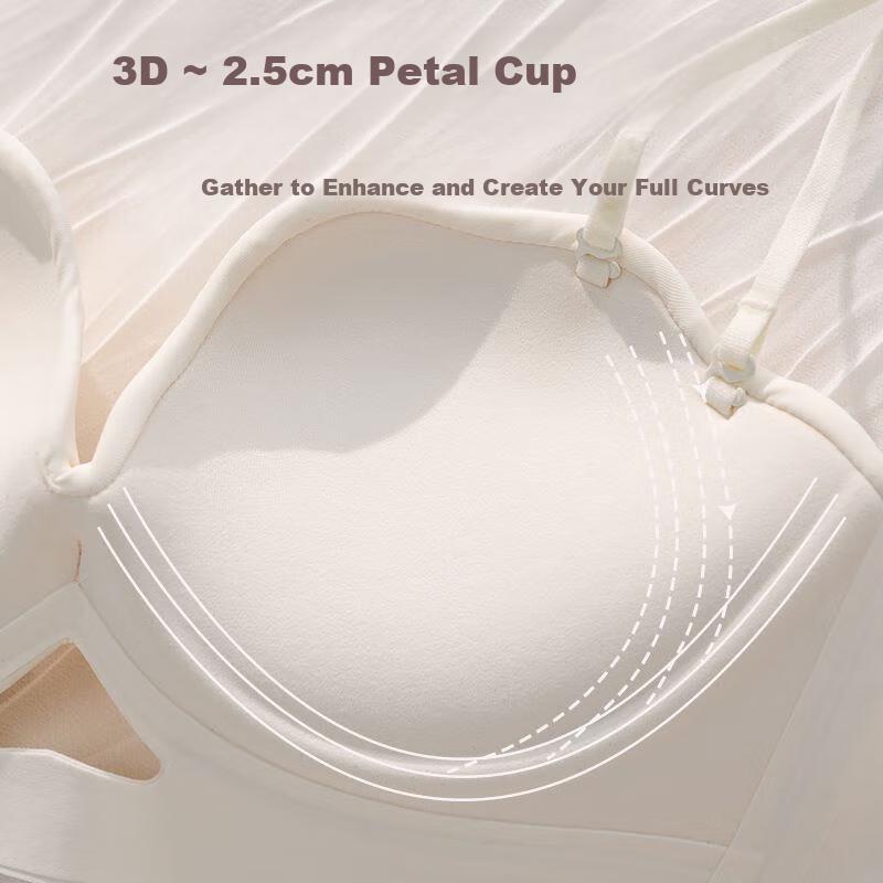 XUEXIMAN Women's Bra with Petal Cup Design, Push-Up, Seamless, Lift-Up, Anti-Sagging, Wireless, And Anti-Spillage Features