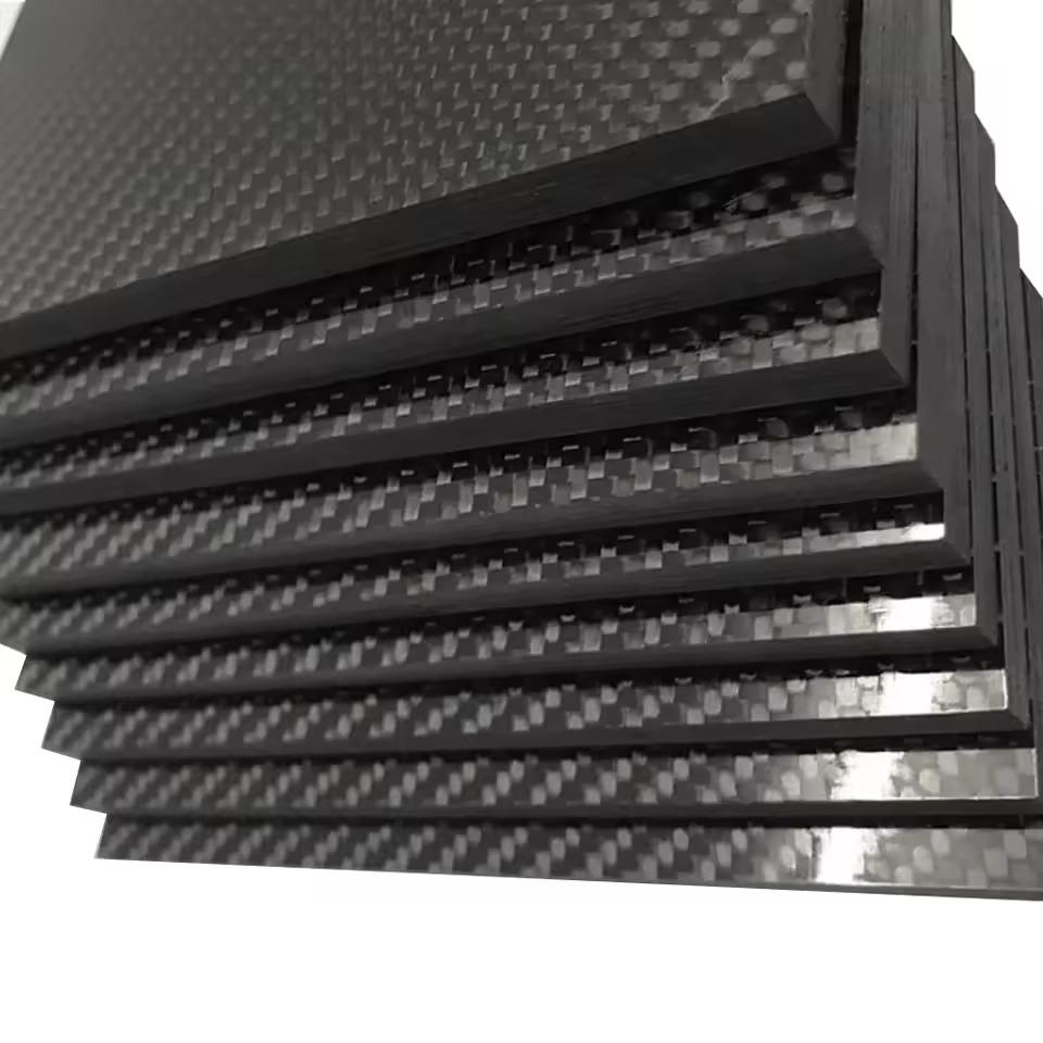 Heat Resistant Prepreg Blank Supports Carbon Fiber Plate Process High Temp Resistant Electronic Equipment Carbon Shaft 500X500mm, 3K thickness of 1mm