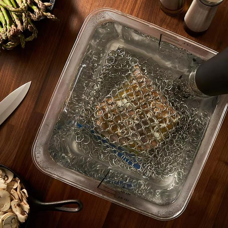 Sous Vide Sinker Weight Food Grade Stainless Steel Mesh Net Secure Immersion Evenly Cook Kitchen Accessory