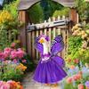 1 Set Butterfly Wing Porch Goose Costume Set Adjustable Size Fairy Wings Tutu Skirt Wand Flower Crowns Set Pet Outfit Garden