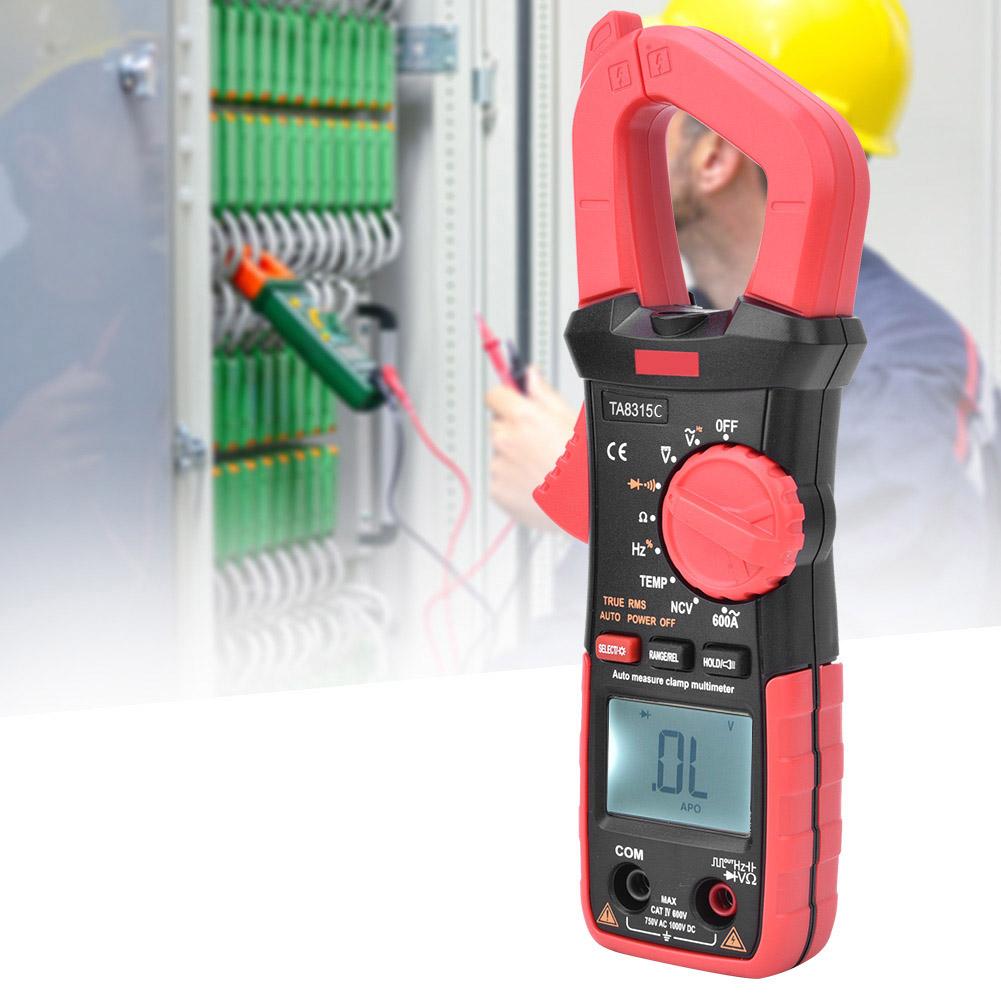 TA8315C Multifunctional Digital Handheld Screen Clamp Multimeter Voltage Current Meter Tester