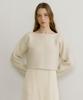 OCTETTE Raccoon Boat Neck Pullover Knit_3Color