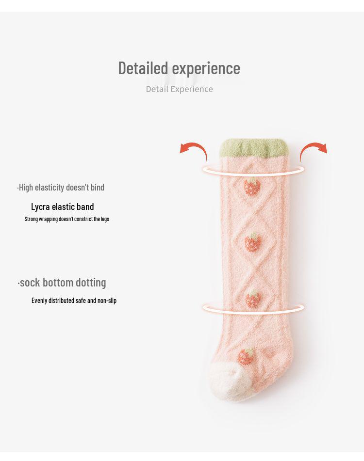 Winter Thickened Non-Slip Over-the-Knee Baby Socks 0-3 Months for Boys and Girls