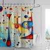 Morandi Colorful Abstract Plant Figure Shower Curtain Waterproof Mildew-proof Nordic Style Bathroom Decorative Shower Curtain