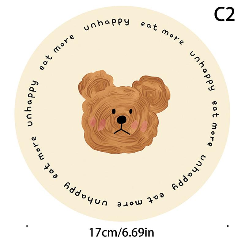 1pcs Bear Coasters Creative Ceramic Heat Insulation Mats Simple Household Absorbent Anti-scald Pot Mat Kitchen Home Accessories