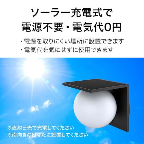 Takasho ExLights Solar Wall Light META Dark Gray, Outdoor Security Sensor Light, Bright, Long-Lasting Light for Entryways, ABS Resin and Polyethylene,