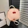 Fashion Bump Color PU Zip Closure Single Shoulder Messenger Round Bag