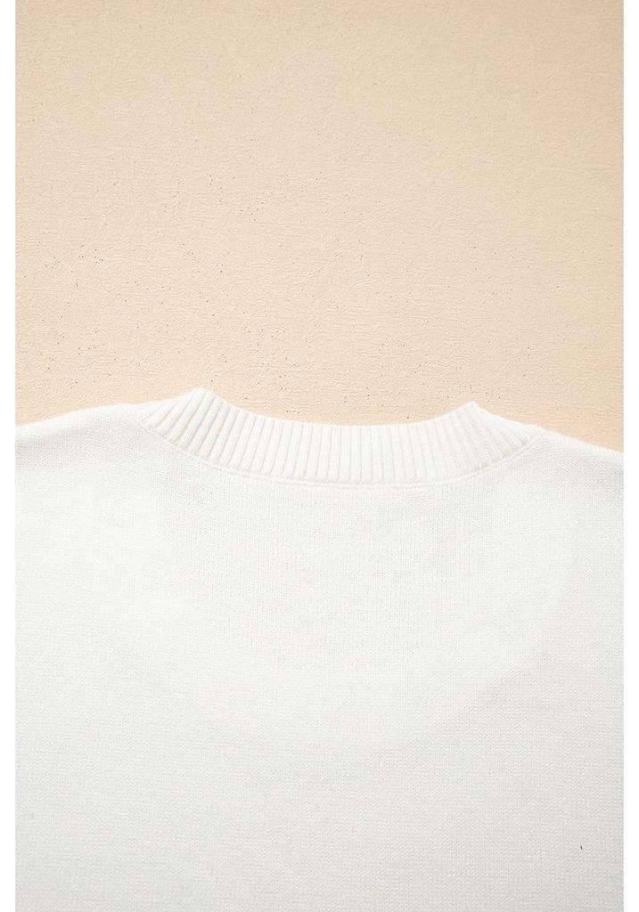 2025 Winter Women's Pullover: European & American Style, Round Neck, Letter Print, Loose Long Sleeve Sweater.