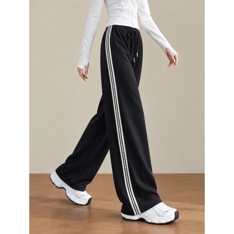 Basic House Women's High-Waisted Straight-Leg Casual Trousers