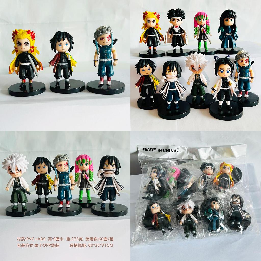 Demon Slayer Kimetsu No Yaiba Pvc Figure Set With Assembly For Anime Collectors And Cake Decor