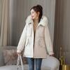Pai Overcomes The New Korean Version of Loose Padded Cotton-padded Jacket with Big Fur Collar In Winter and Short Cotton-padded Coat In Winter.
