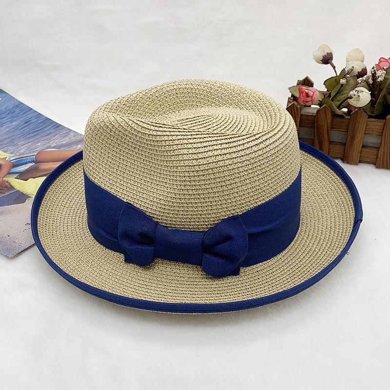 straw jazz hat for Men's and Women's Handmade Woven Sunshade Jazz Straw Hat with Summer Hat Binding and Color Matching Design