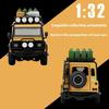With Base 1/32 Land Rover Defender Off-Road Vehicle Die-cast Metal Camper Van Model Children's Toy Car Boy Gift Ornaments