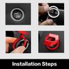 VARGTR Universal Engine Start/Stop Button Cover,Aluminum Alloy Car Power Control Trim,Push to Start Button Cover Key Protective Cover for Civic CRV