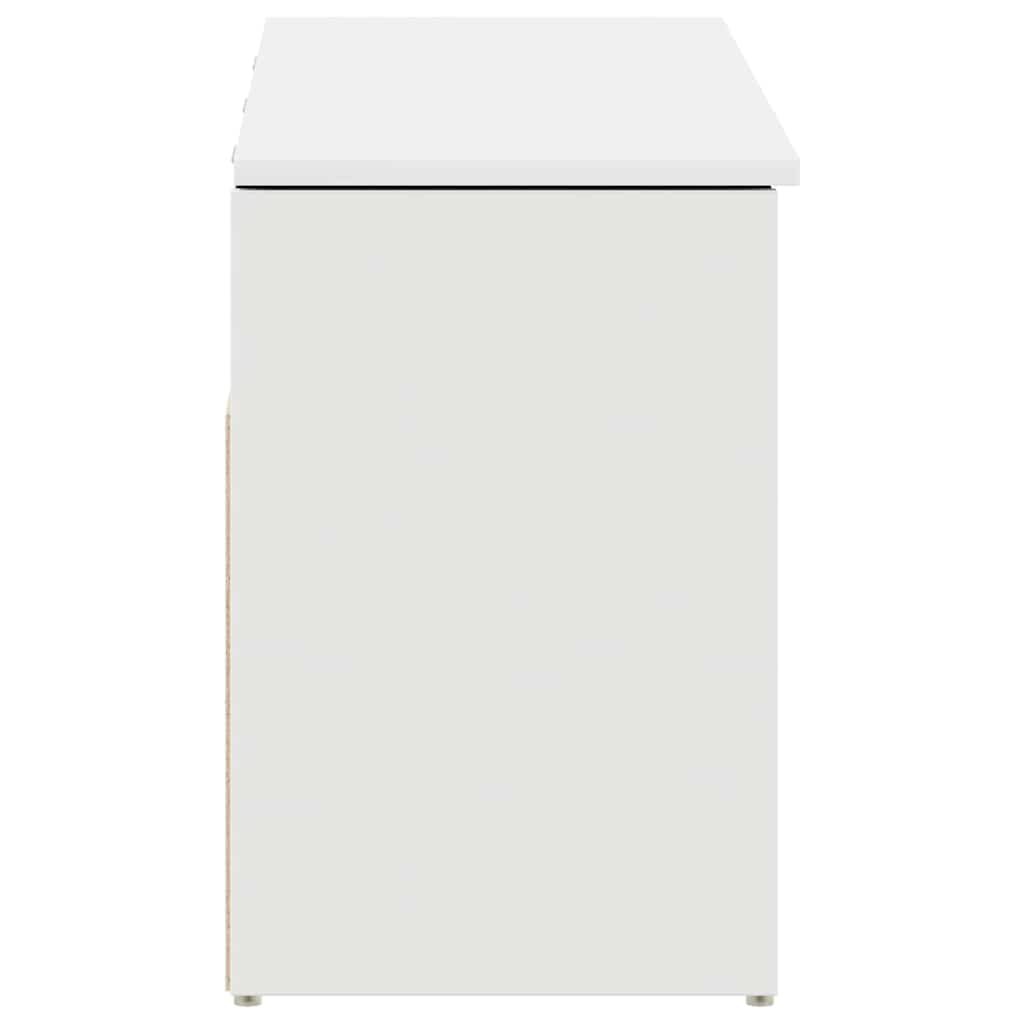 Shoe Bench White 102 x 30.5 x 45 cm Particleboard
