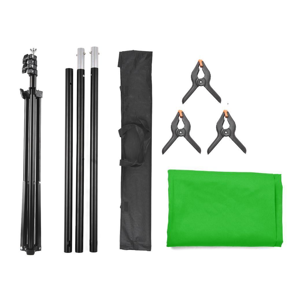 Photography Backdrop Set Lightweight Multifunctional Professional Green Photo Background Cloth with Stand