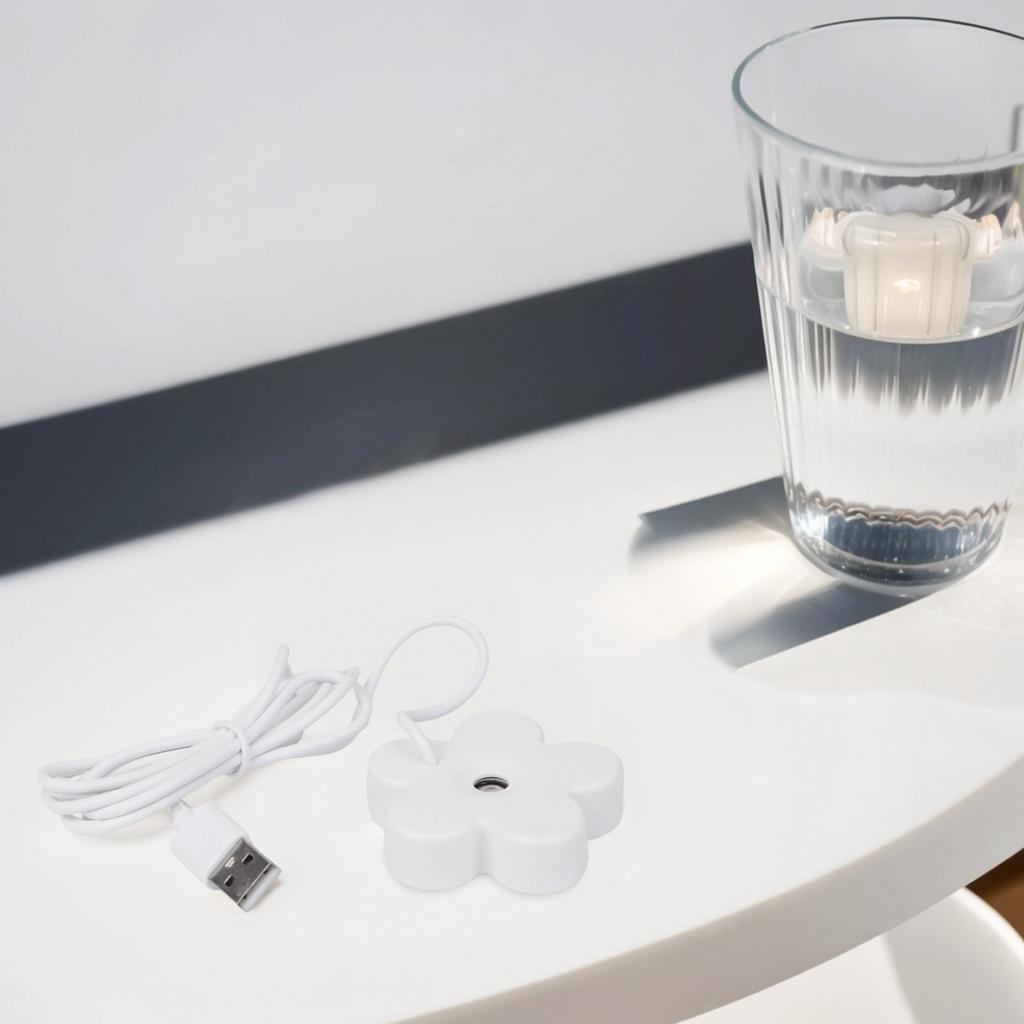 USB Desktop Humidifier Portable Flower Style with Aromatherapy Feature