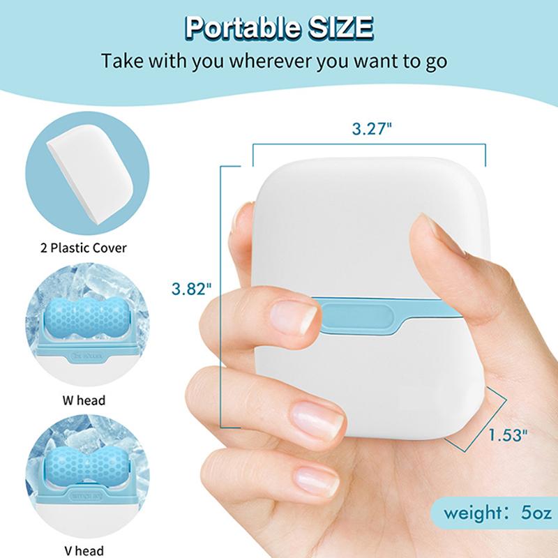 2-in-1 Eisroller für Gesicht, Auge, Schmerzlinderung, Gesichtskaltmassage-Roller, Hautpflege, Schmerzlinderung, Make-up-Pflegewerkzeug