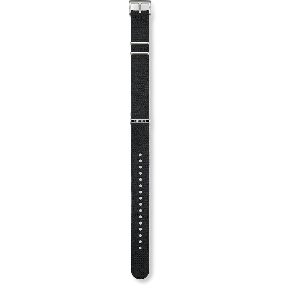 [Seiko Watch] Genuine Aftermarket Band, NATO Strap, Pass-Through Strap, Fabric Polyester, Custom, Lug Width 20mm, Black RS18C20BK