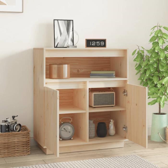814384 vidaXL Buffet 70x34x80 cm Bois massif de pin