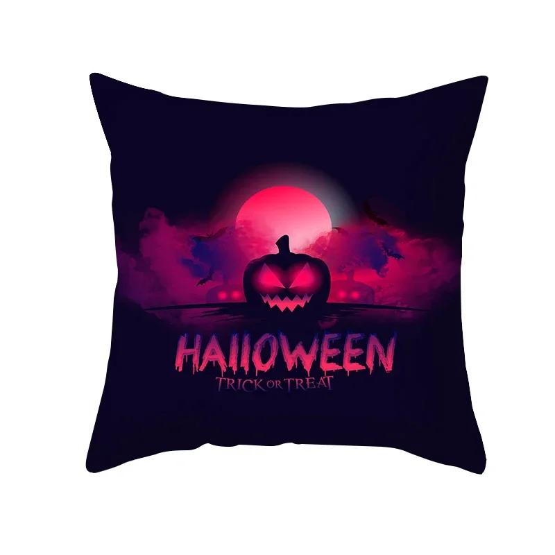 Home Decor Halloween Pumpkin Cushion Cover Trick or Treat Farm Print Sofa Cushion Cover X Funda De Almohada