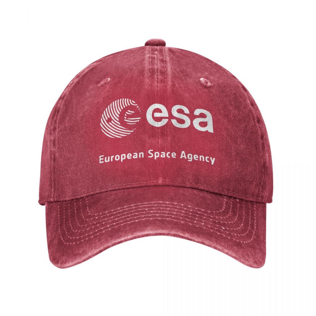 Vintage EESA European Space Agency Baseball Caps Unisex Distressed Denim Snapback Cap Esa Outdoor Activities Adjustable Hats Cap