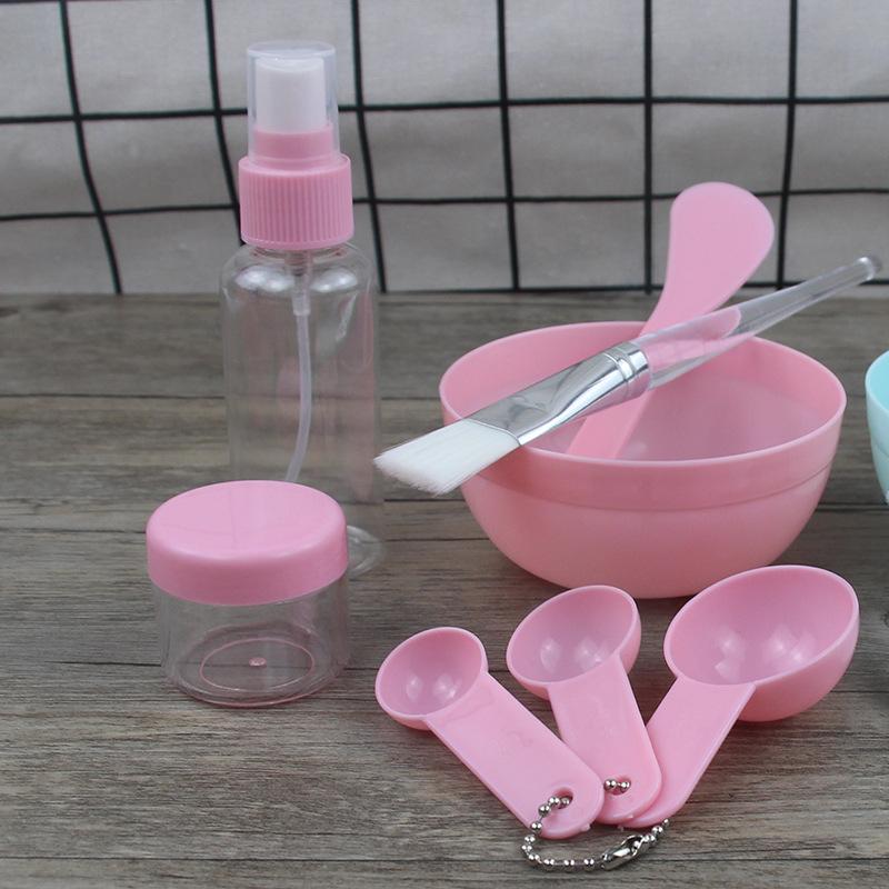 3/6 Sets Heart-Shaped Facial Mask Mixing Bowls with Scraper - Plastic DIY Skin Care Tools for Family And Salon Use