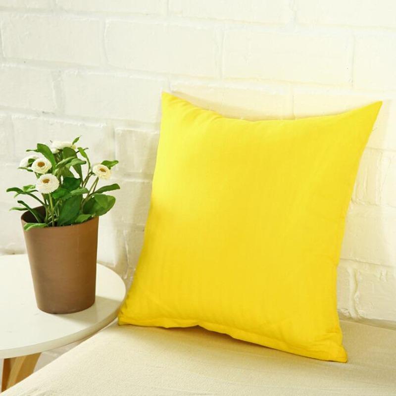 

Candy Color Cushion Cover Solid Color Pillow Case Cover Decorative Pillowcase Seat Car Cushion Cover Pillow Case Home Supply 40cmx40cm