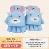Winter children's thermal gloves knitted half-finger flip cute cartoon bear boys and girls elementary school students writing gloves