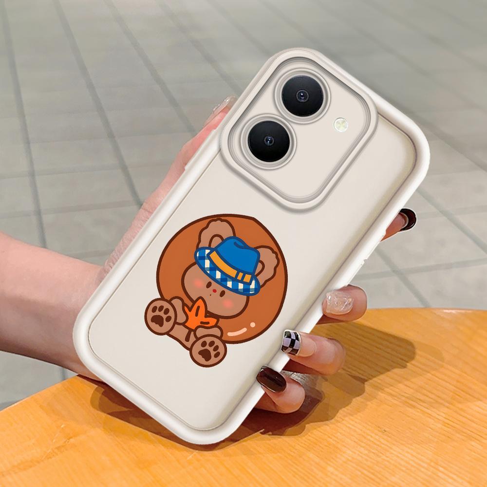 

Мягкий силиконовый квадратный чехол с рисунком лестницы для телефона, полное покрытие, противоударный защитный резиновый чехол для камеры для Vivo Vivo T1 5G белый