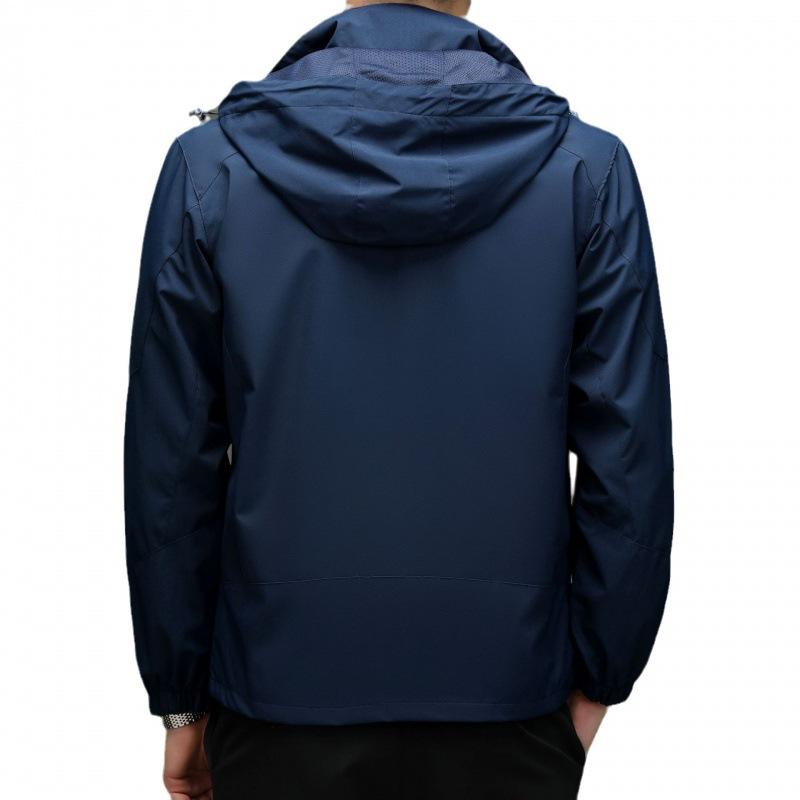 Мужская куртка весна-осень новый стиль повседневная куртка с капюшоном для молодежи — фото 6