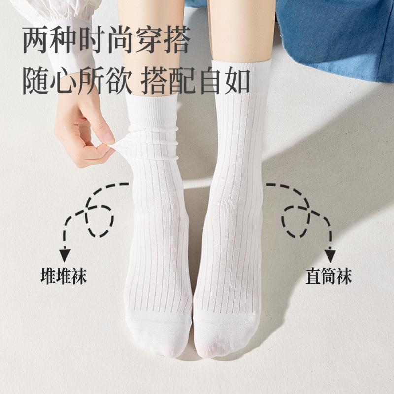 Women's Spring and Summer New Mesh Breathable Candy Colored Pure Cotton Pile Socks
