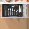 Plastic Silverware Drawer Organizer Adjustable Expandable Utensil Tray  Spoon