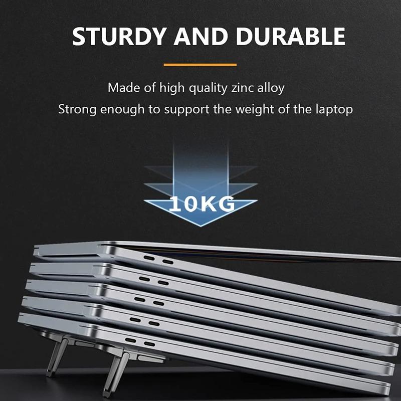 Adjustable Folding Laptop Stand Mini Legs Ultra-thin Portable Support Cooling Holder Invisible Bracket For Macbook/Lenovo Laptop