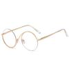 PC Metal Half Frame Anti Blue Light Glasses for Women Comfortable Optical Flat Mirror Compatible with Myopia Glasses