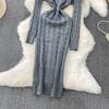Autumn Winter Women Casual Turtleneck Twist Knitted Sweater Long Midi Slim Bodycon Pullover Dresses