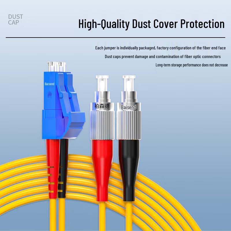 BOSENDE Telecom-Grade Single-Mode Dual-Core Fiber Optic Patch Cord