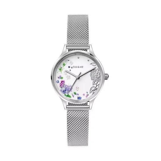 Oui & Me Bichette Cadran Blanc Acier Inoxydable Quartz ME010175 Montre Femme blanc
