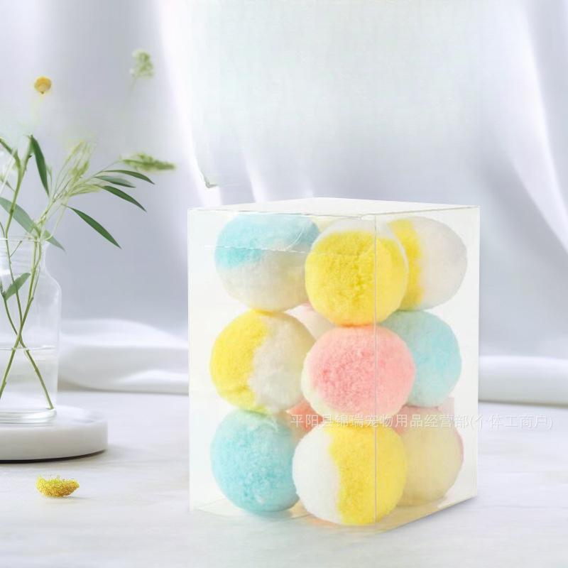 Silent Ball Cat Toy Self Hi Soothing Tool Plush Ball Household Cat Playing Stick Cat Toy Multi Specification Pet Cat Supplies