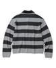 KNITTED (Unisex) Striped Rugby Collar Knit Black