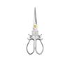 1 Piece Stainless Steel Embroidered Scissors Retro Sharp Pointed Tip Professional Sewing Scissors for Cutting Thread